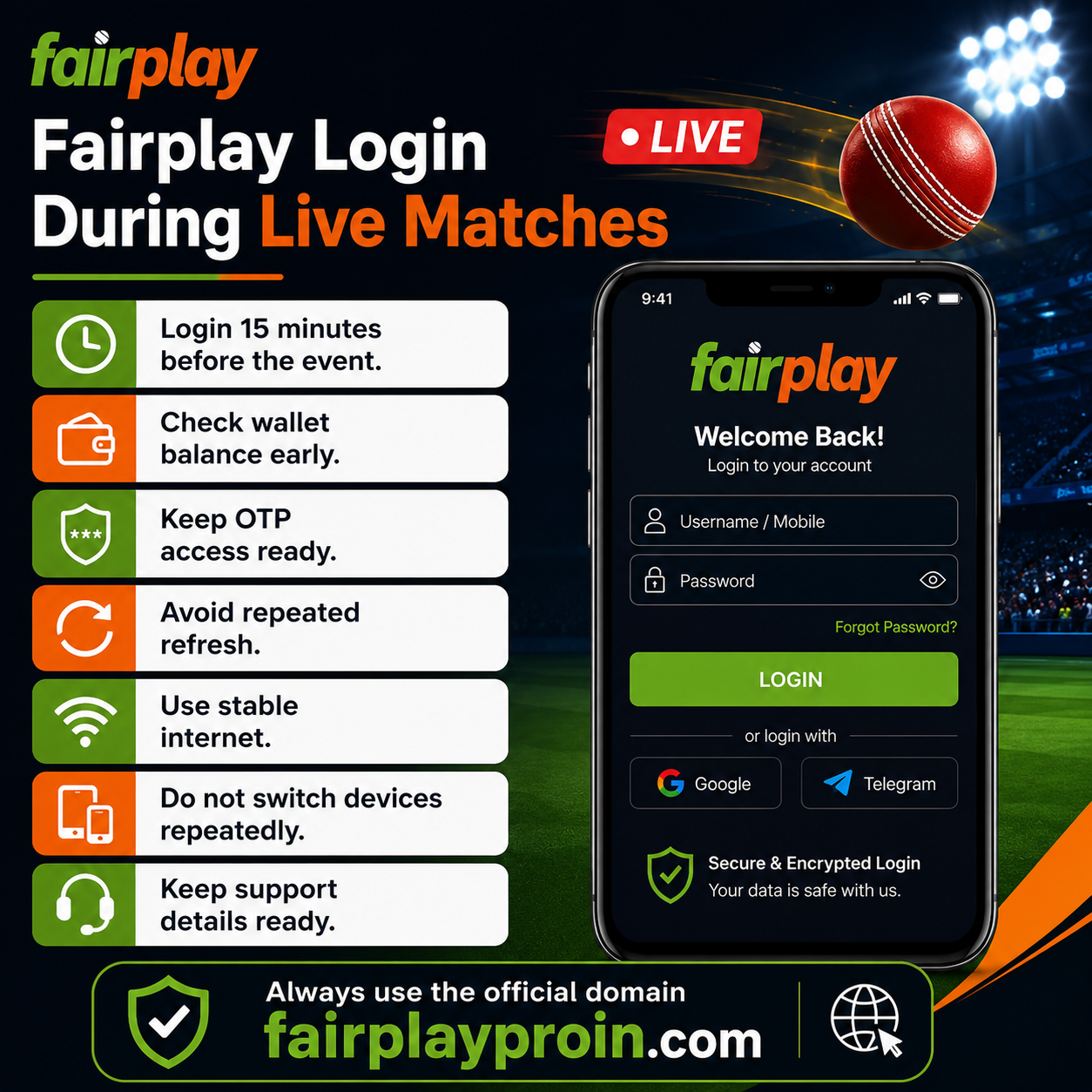 Fairplay Login During Live Matches​