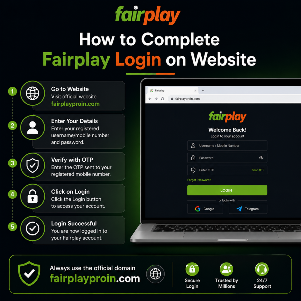 How to Complete Fairplay Login on Website​